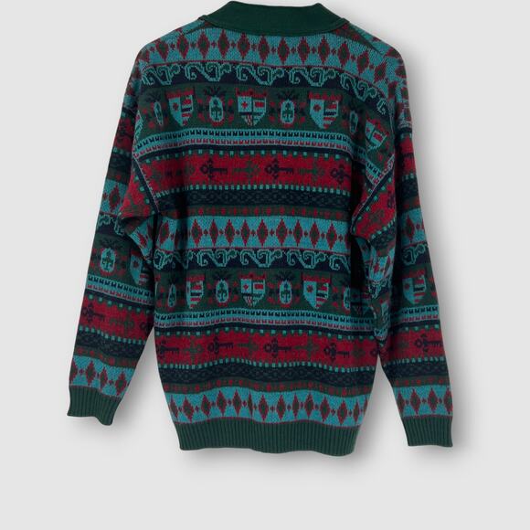 Vintage Alfonso Poso Sweater Studio Knit Grandpa Cardigan - Picture 2 of 5